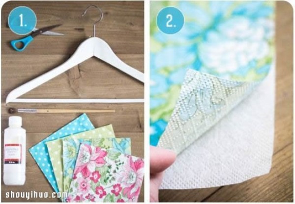 DIY transformation of simple wooden clothes hangers turns the wardrobe into a small garden