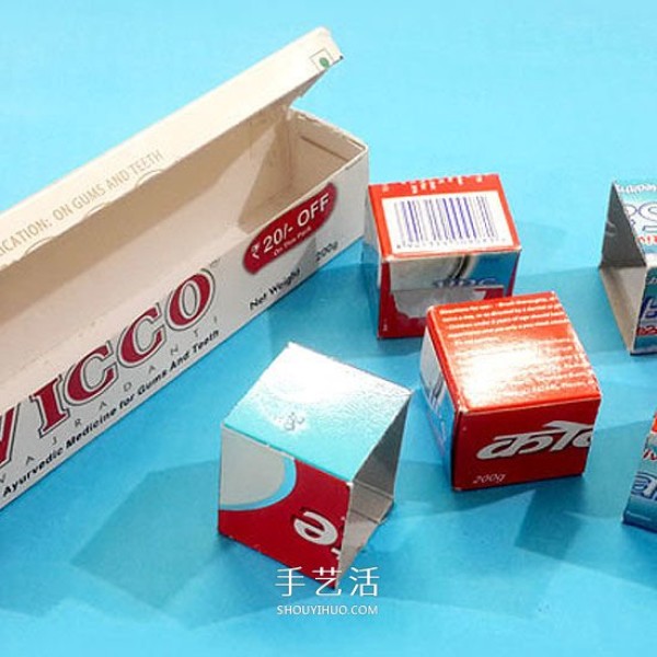 How to use waste toothpaste boxes to make jewelry boxes by hand