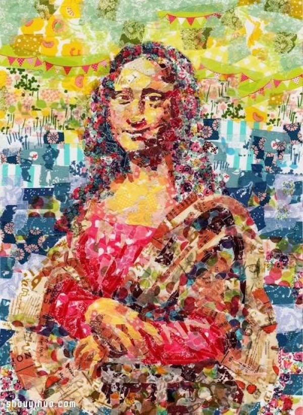 The worlds classic paintings made by DIY using colorful paper tapes