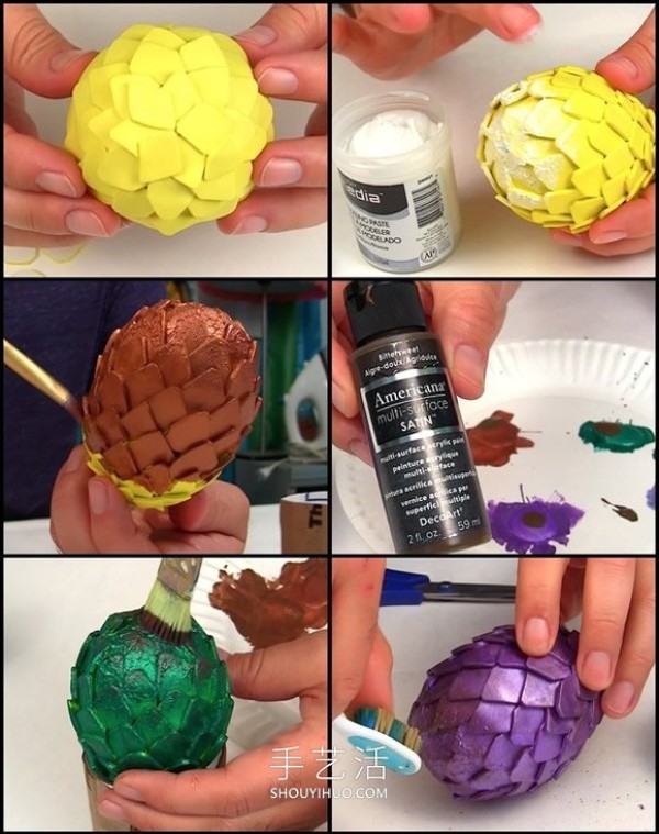 Made-made dragon eggs from Game of Thrones as Easter eggs