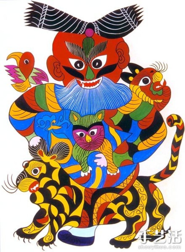 Appreciation of Ansai folk painting and art works