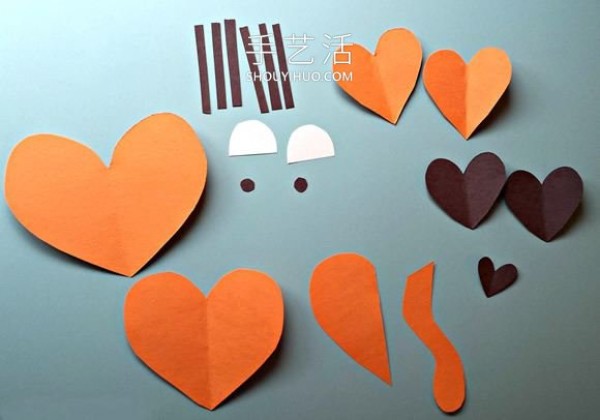 How to make tiger stickers with paper paste