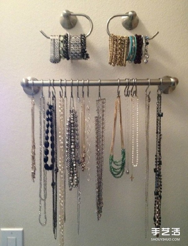 Simple and practical creative DIY method for storing jewelry