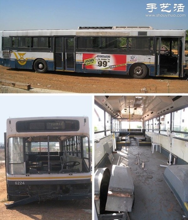 Israeli female DIY bus transformed into a mansion