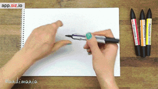 The process of making a 3D hand painting and the three-dimensional hand drawing tutorial