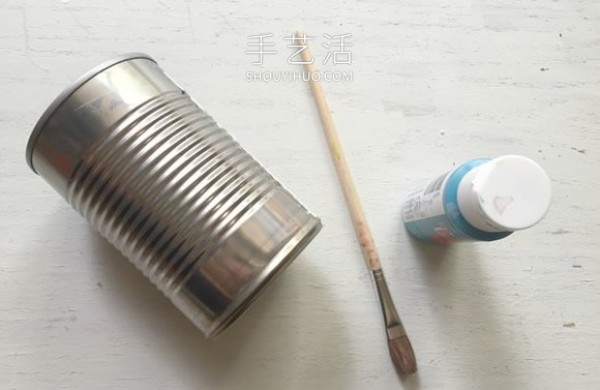 Using paper straws and tin can waste to make handmade healing vases