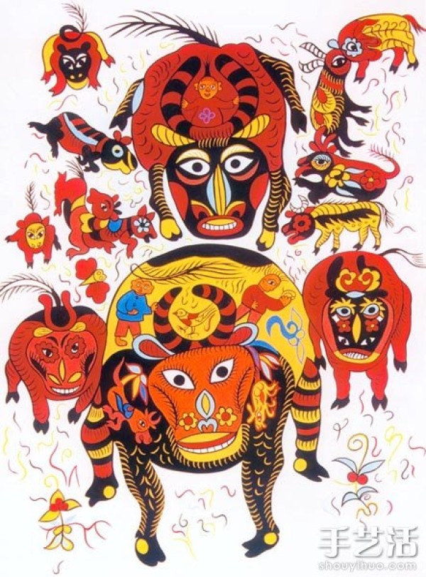 Appreciation of Ansai folk painting and art works