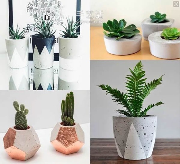 The process of making flower pots with cement is simple and has a healing effect! 