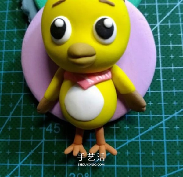 Ultra-light clay hand-made step-by-step picture of the cute chicken team Mikey