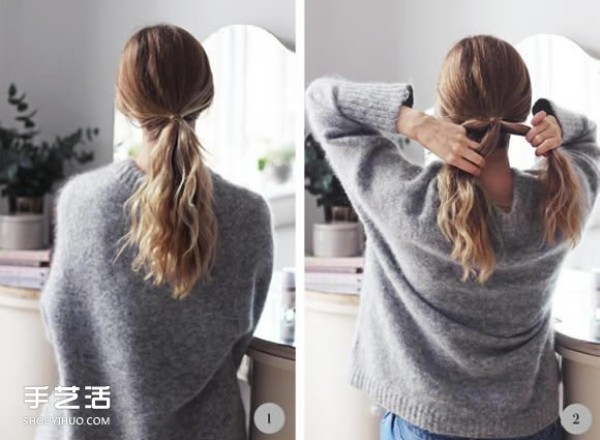 The charming little secret behind it: a simple and easy-to-use low ponytail hairstyle