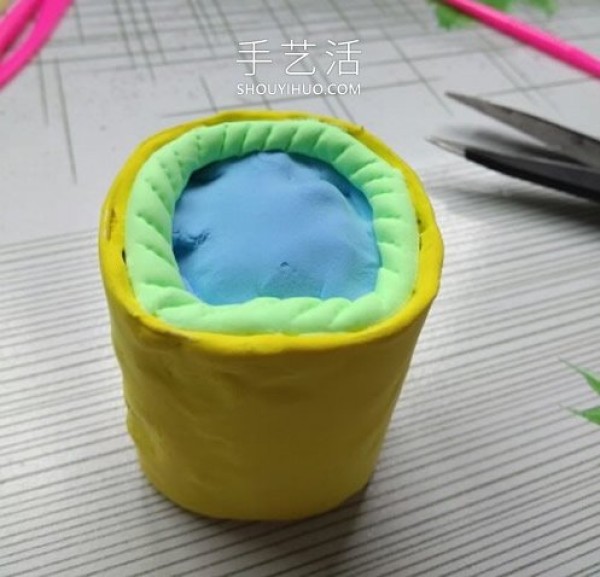 Tutorial on how to make cute potted plants with ultra-light clay