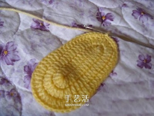 The weaving method of baby woolen warm shoes, the single color is already very good! 