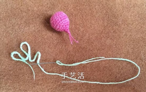 How to crochet radish with a simple method of crocheting water radish with illustrations