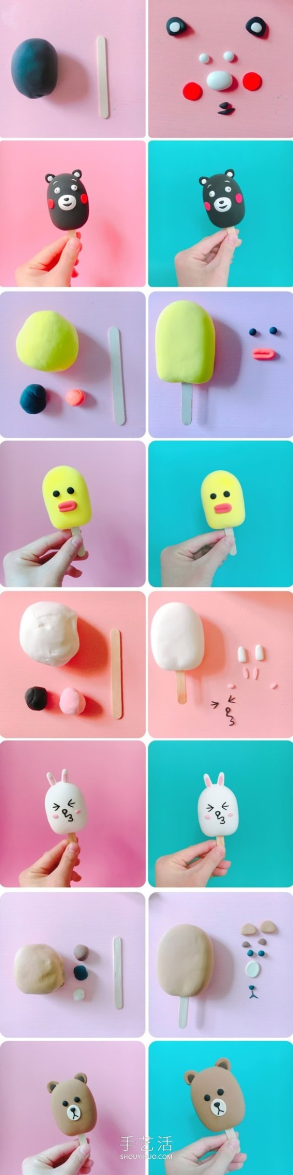 Clay animal ice cream recipe is super cute