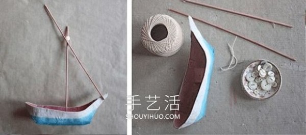 How to make a sailboat model by hand without carton waste