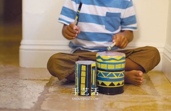 How to make a homemade toy drum and a tutorial on how to make a drum out of waste iron cans