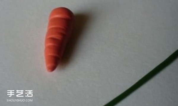 Ultra-light clay carrot making handmade DIY clay carrot illustration