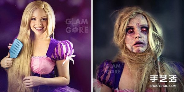 This is the real thing. The "bloody fairy tale makeup" that scares people to death and doesn