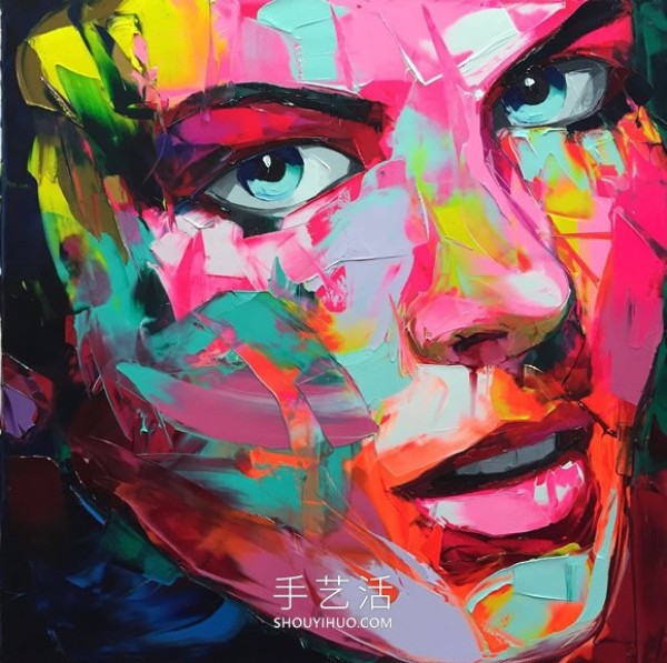 Vivid colors and textures! Appreciation of palette knife portrait works