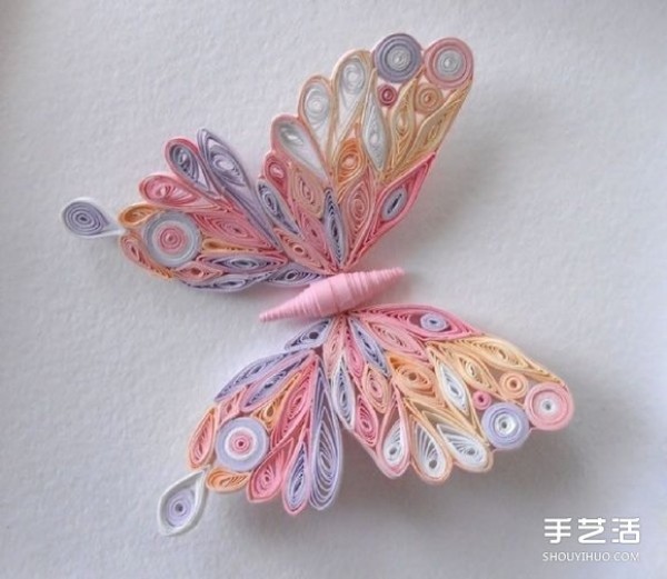 Appreciation of beautiful pictures of paper-quilled butterflies and hand-rolled paper butterflies