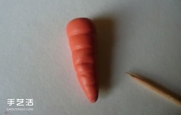 Ultra-light clay carrot making handmade DIY clay carrot illustration