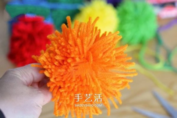 Wool handmade ice cream DIY vibrant summer hanging ornaments