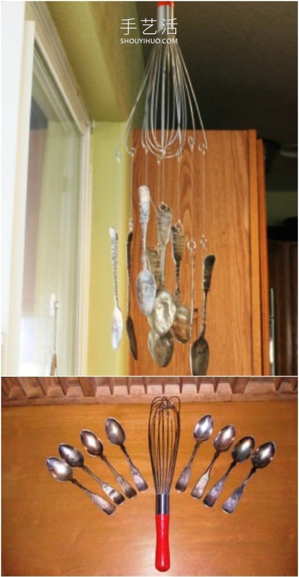 Reuse old waste! Tutorial on homemade creative spring wind chimes