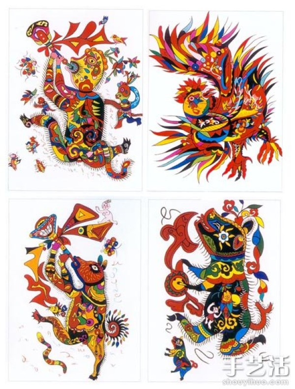 Appreciation of Ansai folk painting and art works