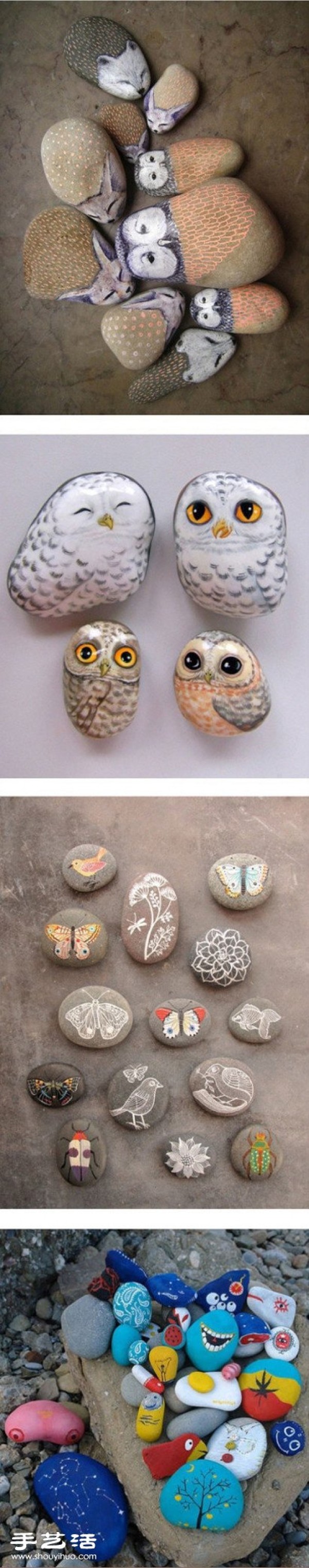 Exquisite cobblestone painting handicrafts, I really want to collect them all! 