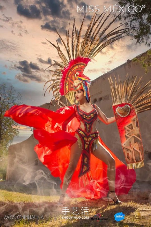 Miss Mexico wears traditional clothes to shoot fashion shoots, gorgeous and stunning! 