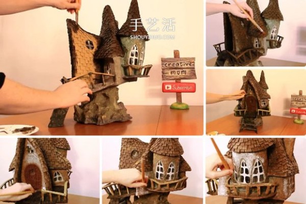 DIY from waste: How to make a realistic fairy tale house model