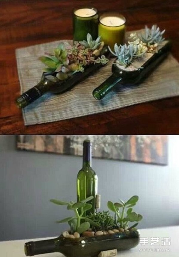 DIY succulent flowerpots can be made with many incredible materials~