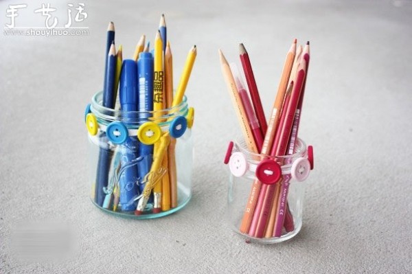 DIY tutorial for a fresh glass pen holder