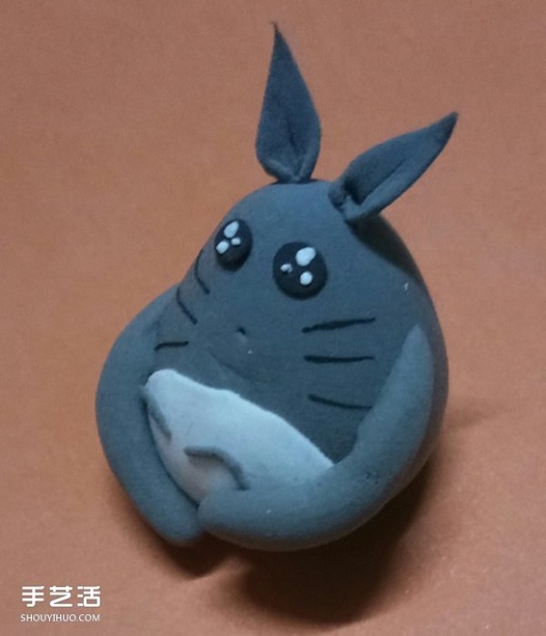 How to use ultra-light clay to make Totoro, ultra-light clay Totoro tutorial illustration