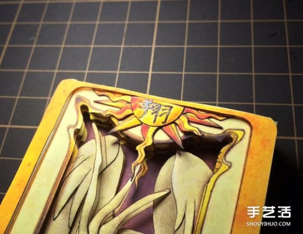 Pictures of the classic anime "Cardcaptor Sakura" Clow card paper sculptures