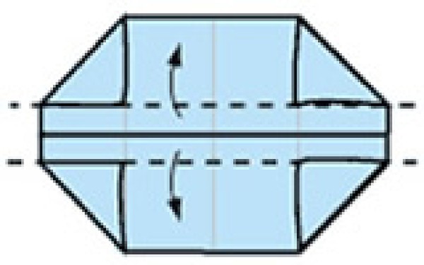 Illustration of the simplest folding method of a paper box. Use it for both storage and garbage collection! 