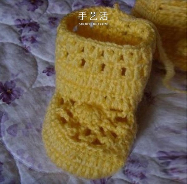 The weaving method of baby woolen warm shoes, the single color is already very good! 