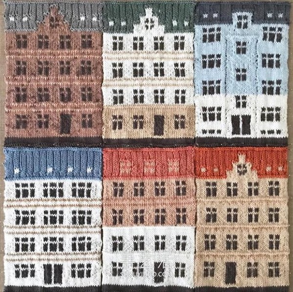 Hand-woven blanket, inspired by Copenhagens colorful and unique architecture