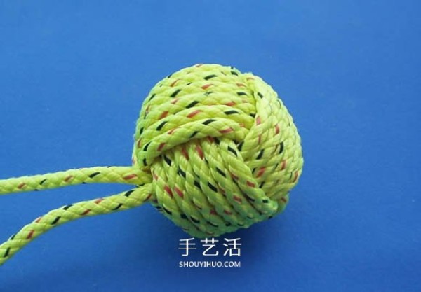 How to knit a sphere with rope, how to knit a small ball pendant with rope