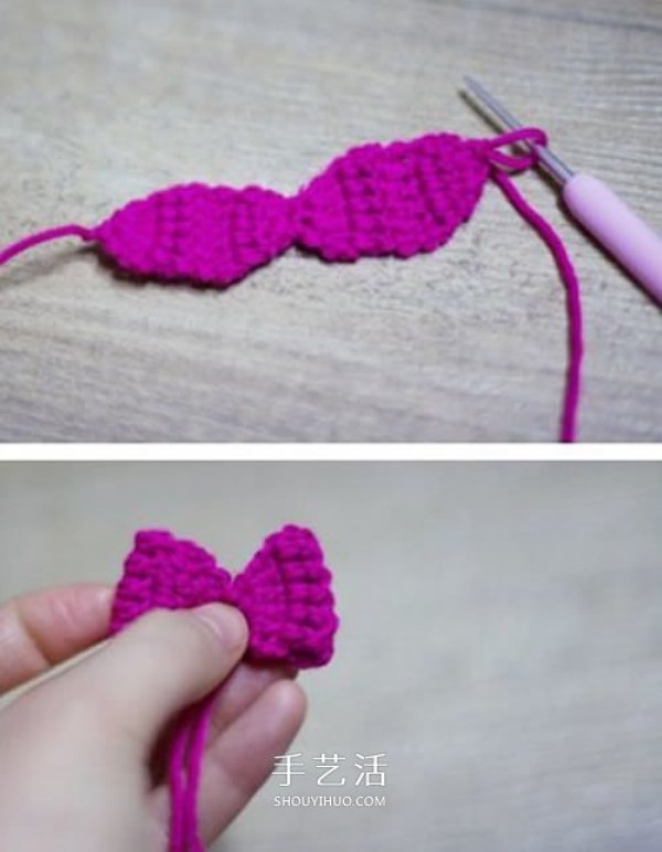 How to knit wool bows and crochet mini bow accessories