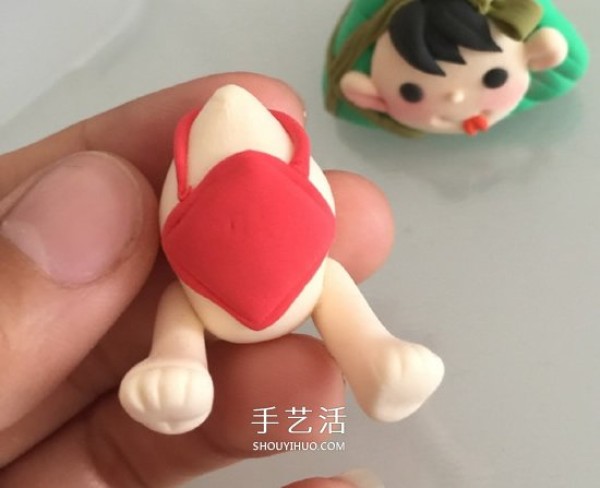 Ultra-light clay hand-made Zongzi Fuwa diagram tutorial