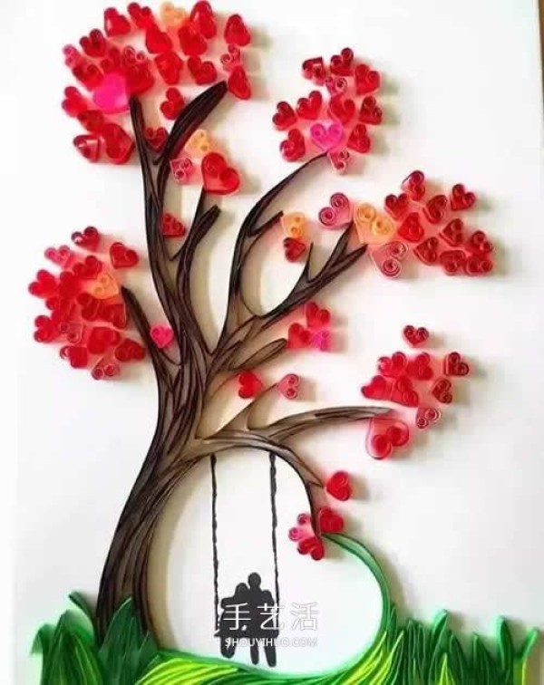 The pictures of exquisite paper-quilling art works make people want to do it themselves