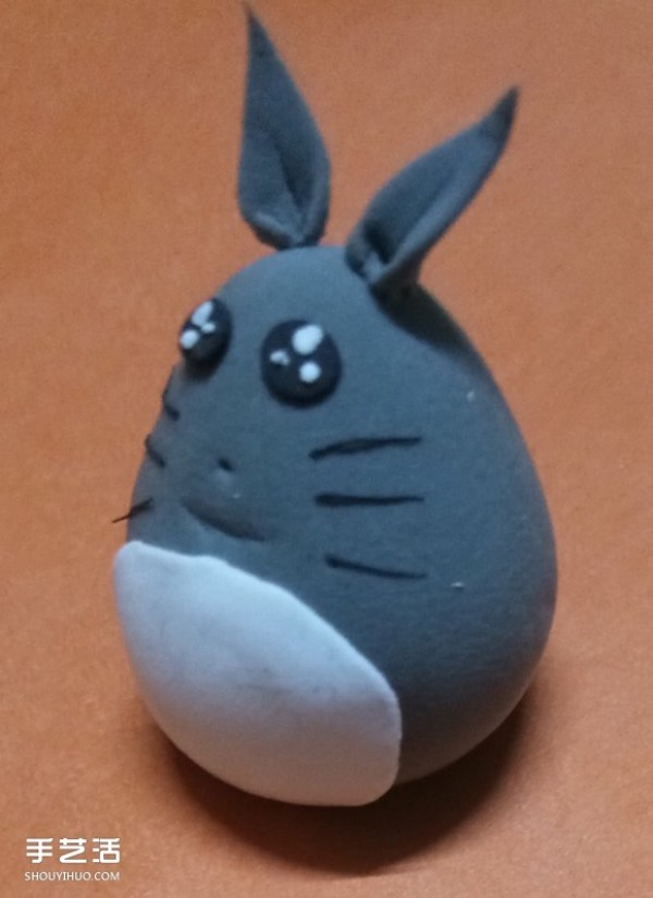 How to use ultra-light clay to make Totoro, ultra-light clay Totoro tutorial illustration