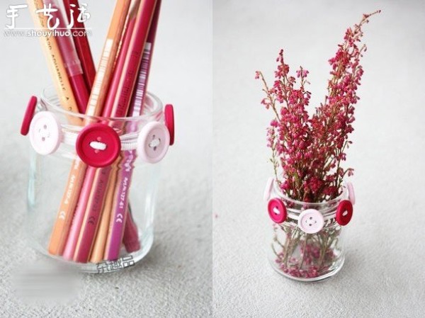 DIY tutorial for a fresh glass pen holder