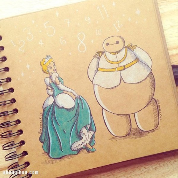 Baymax cosplays into classic Disney characters