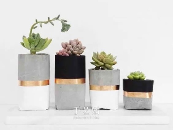 The process of making flower pots with cement is simple and has a healing effect! 