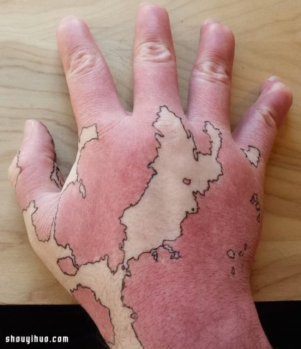 Inspirational Birthmark Brother, draw a world map of your own! 