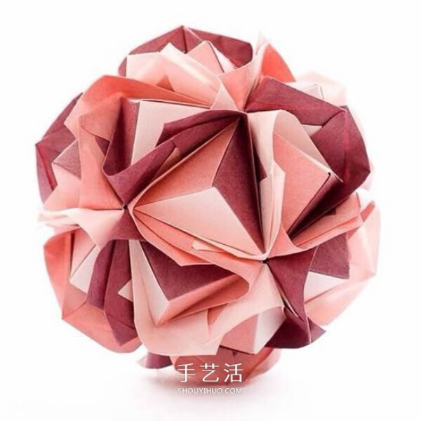 Illustrated tutorial on how to fold origami bouquets, fold one and hang it up as a decoration