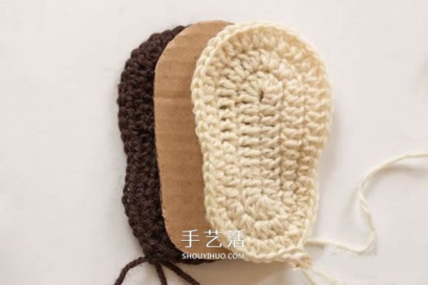 UGG style baby shoe knitting method crochet warm baby shoes