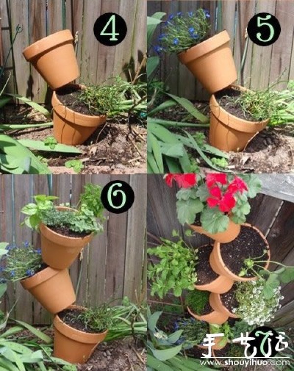 DIY multi-layer potted plants save space, are simple and beautiful